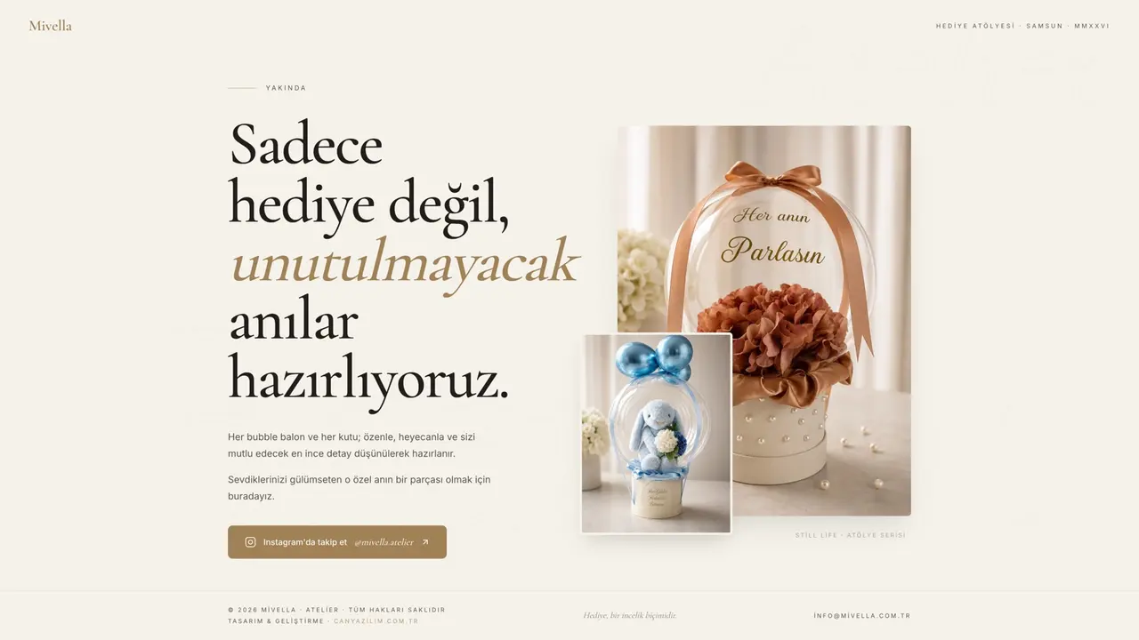 Mivella: Samsun merkezli butik hediye atölyesi